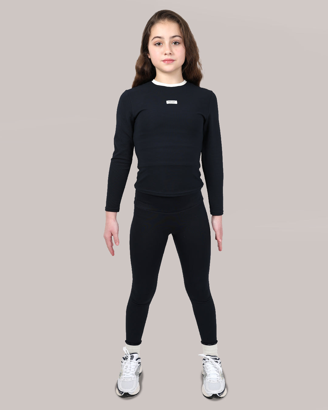 Stella Long Sleeve Top - Navy Blue