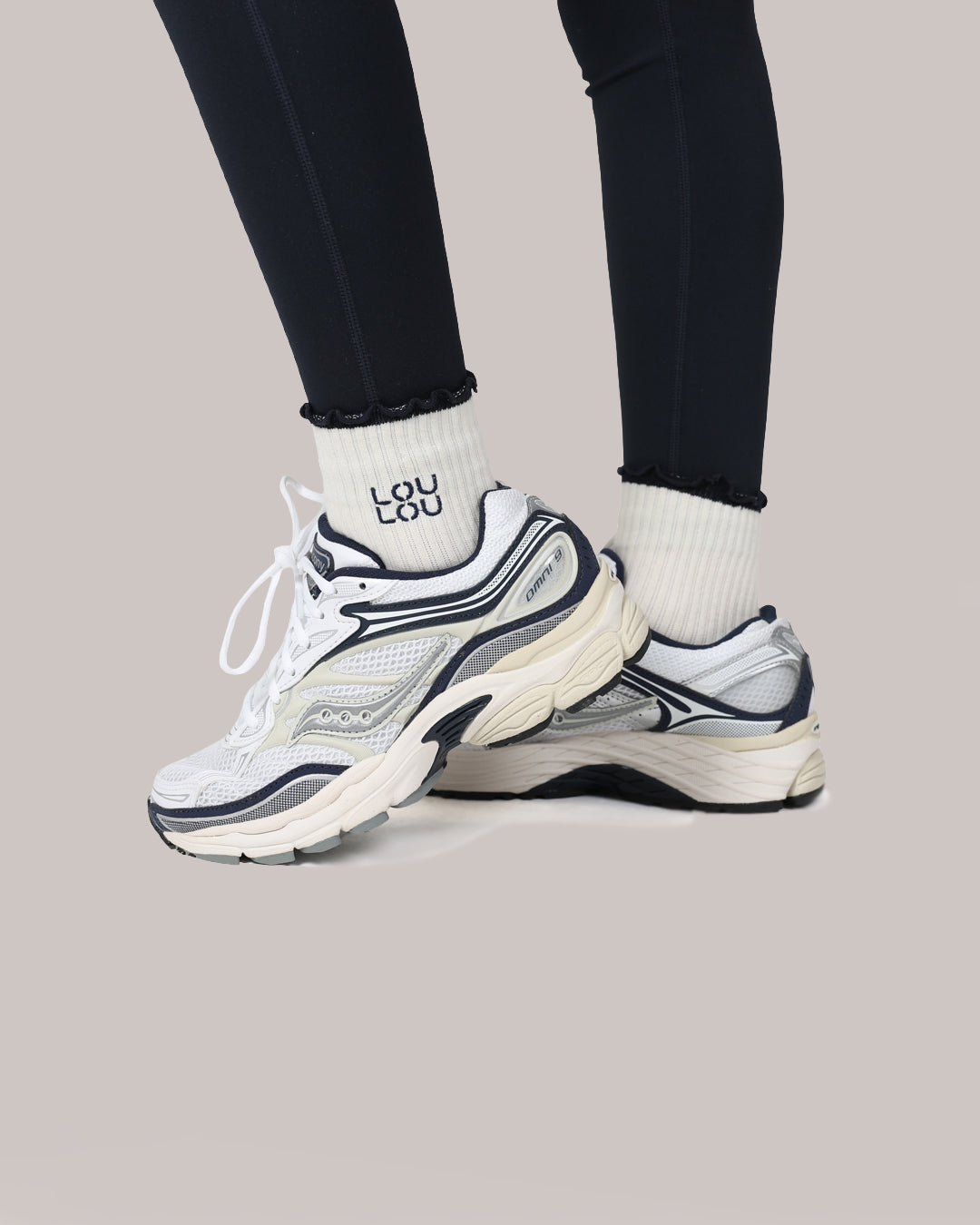 Lettuce Edge Socks - Navy Blue