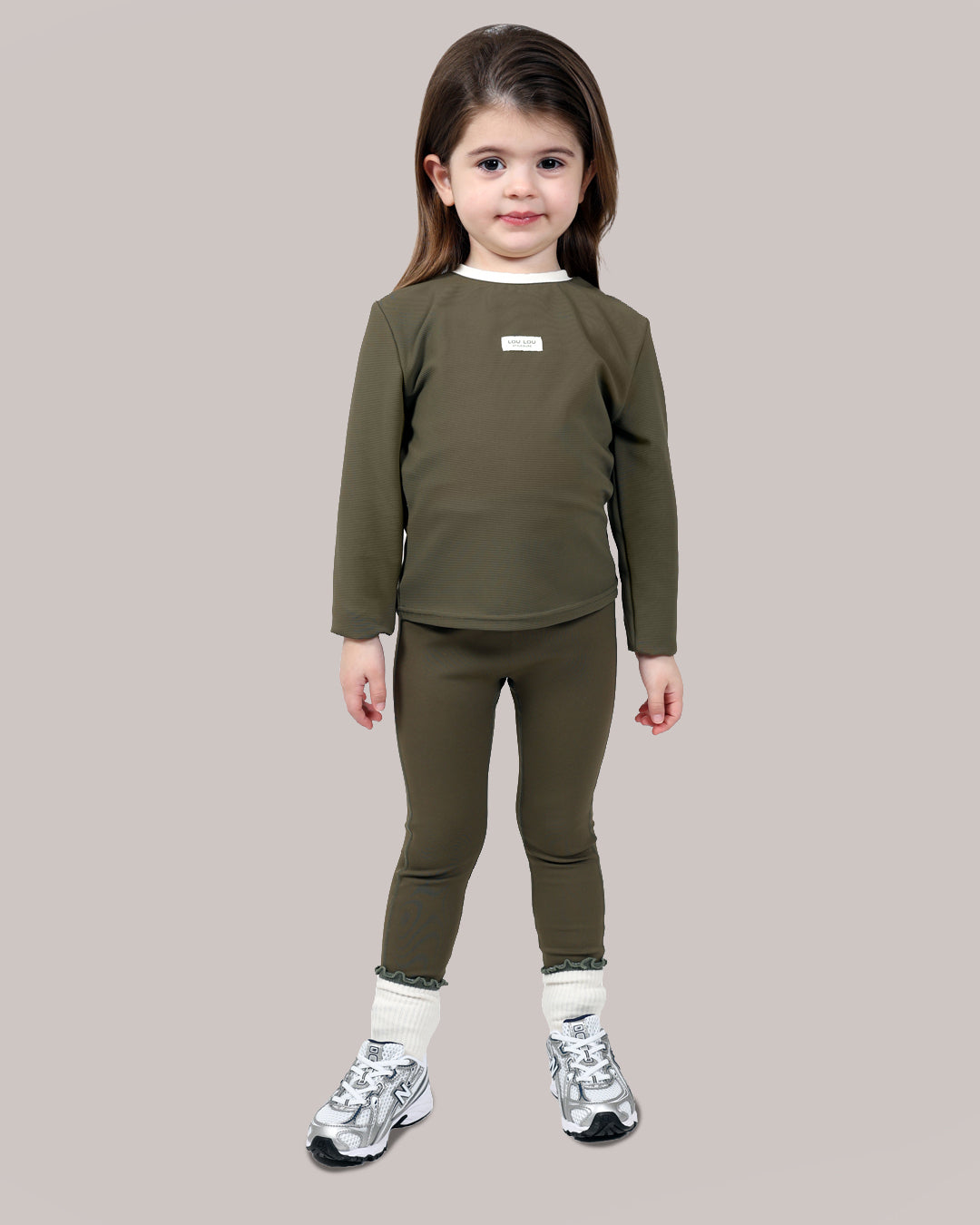 Stella Long Sleeve Top - Green Olive