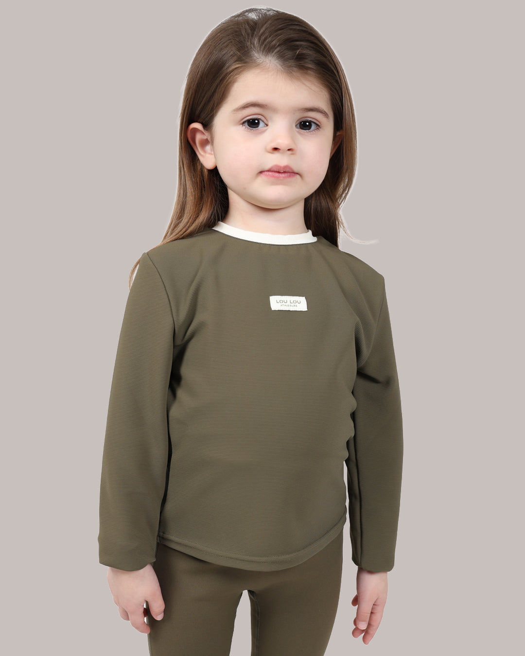 Stella Long Sleeve Top - Green Olive